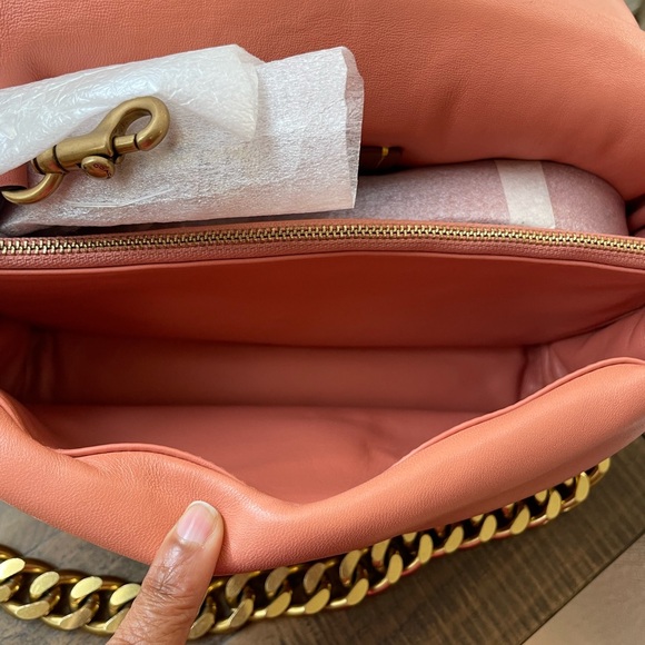 Coach Leather Pillow Tabby 26 in Light Coral - Picture 9 of 13